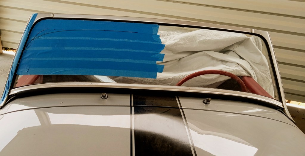 Creating the template for a chopped windshield 